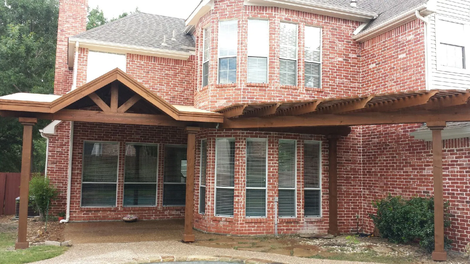 Patio cover arbor combo — Fence Max Texas project