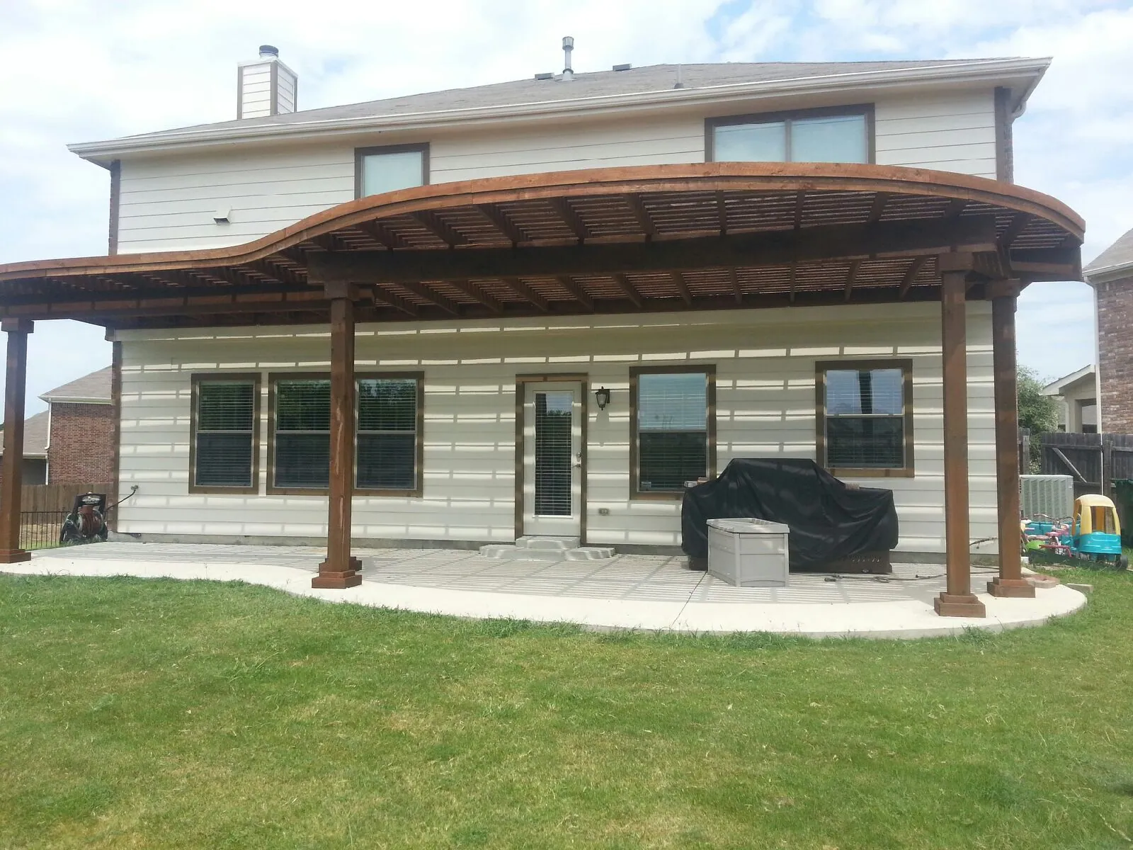 Arbor curved — Fence Max Texas project