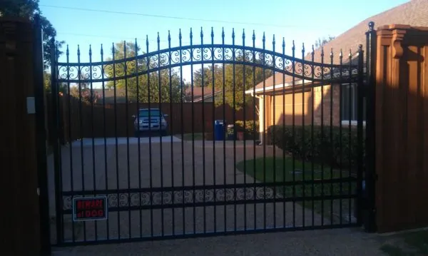 Iron custom single swing gate