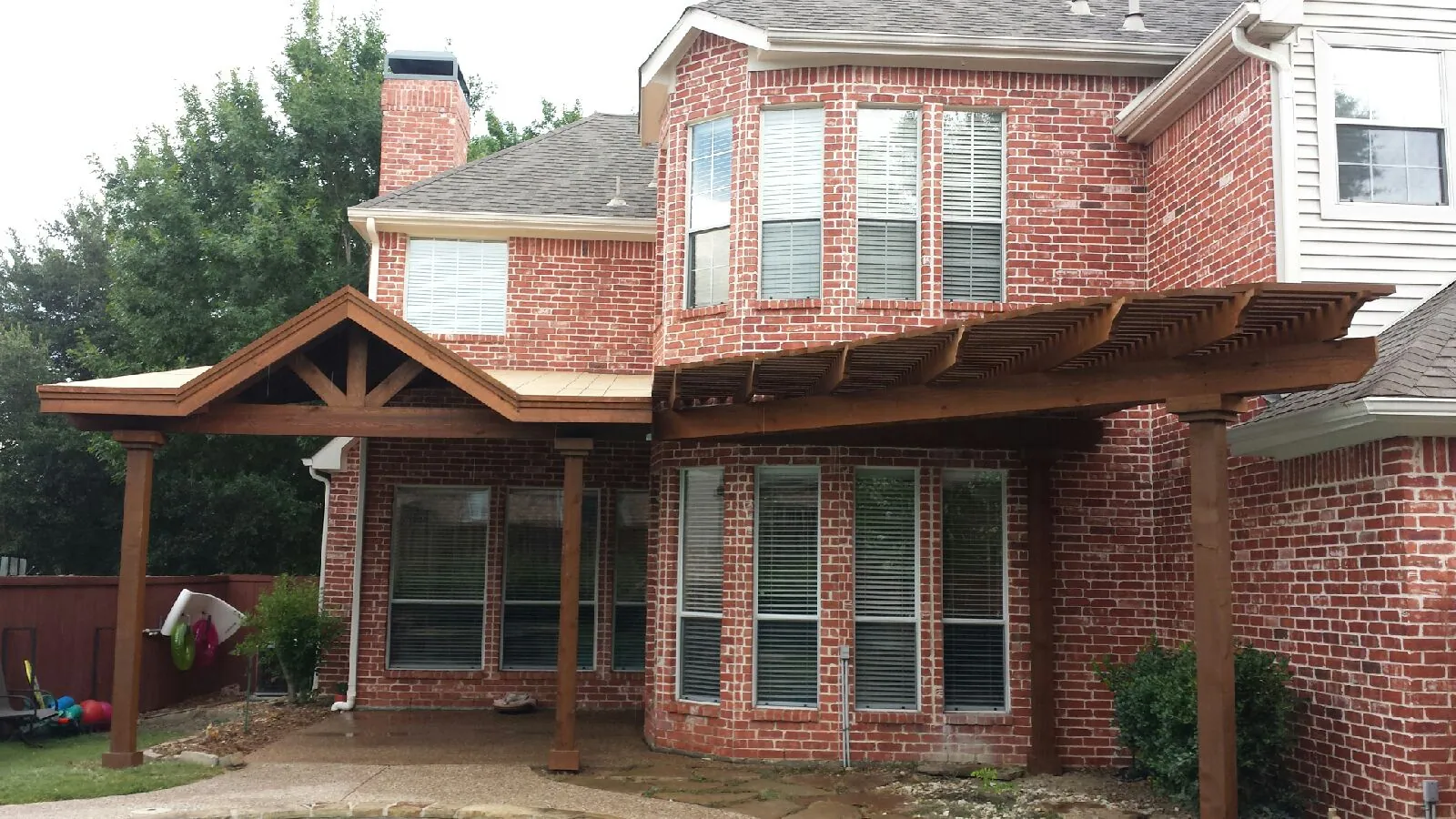 Patio cover arbor combo — Fence Max Texas project