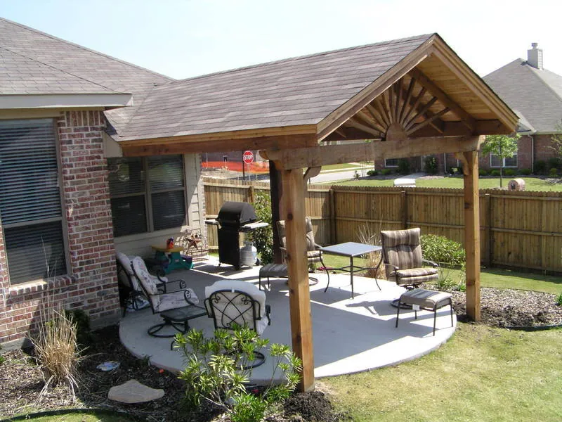 Patio cover large gable — Fence Max Texas project