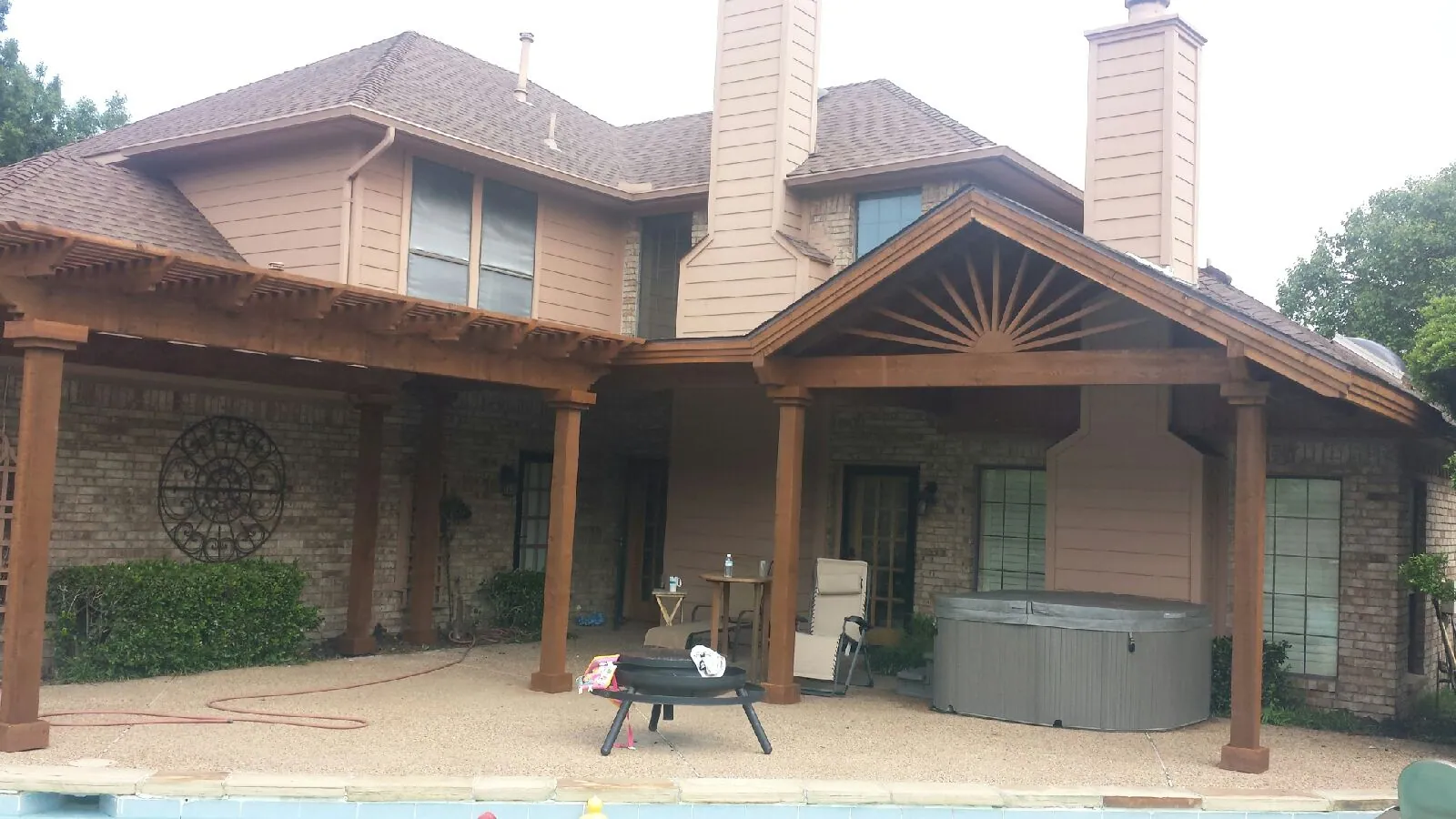Patio cover Arbor combo — Fence Max Texas project