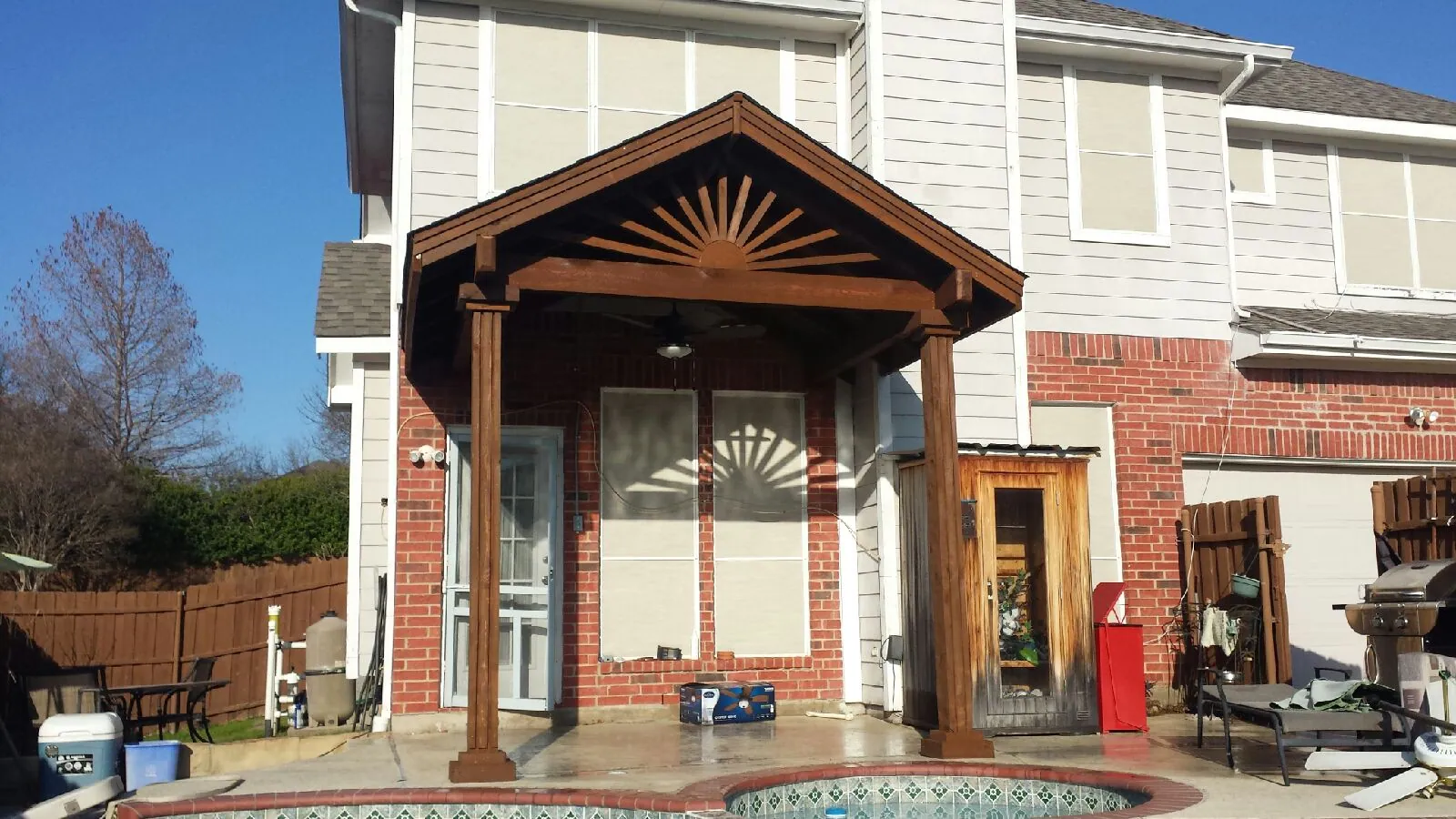 Patio cover small single gable — Fence Max Texas project