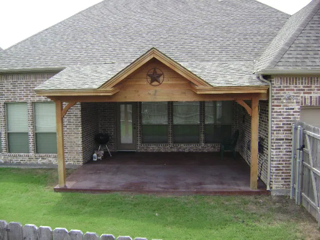 Patio Cover with Shingles Sun Design — Fence Max Texas project