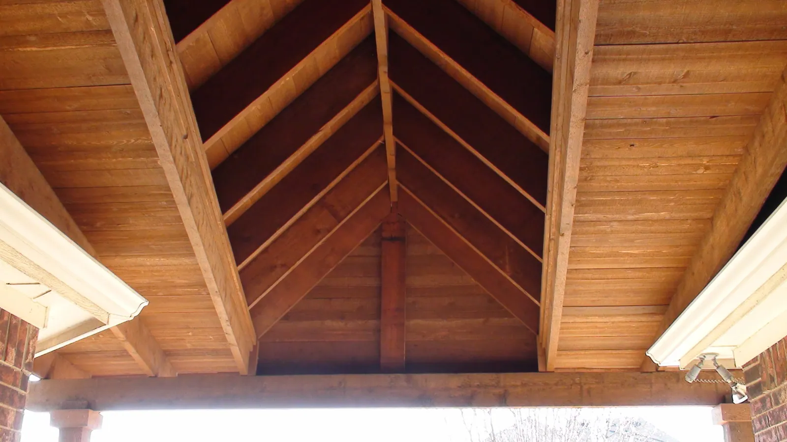Patio cover interior view — Fence Max Texas project