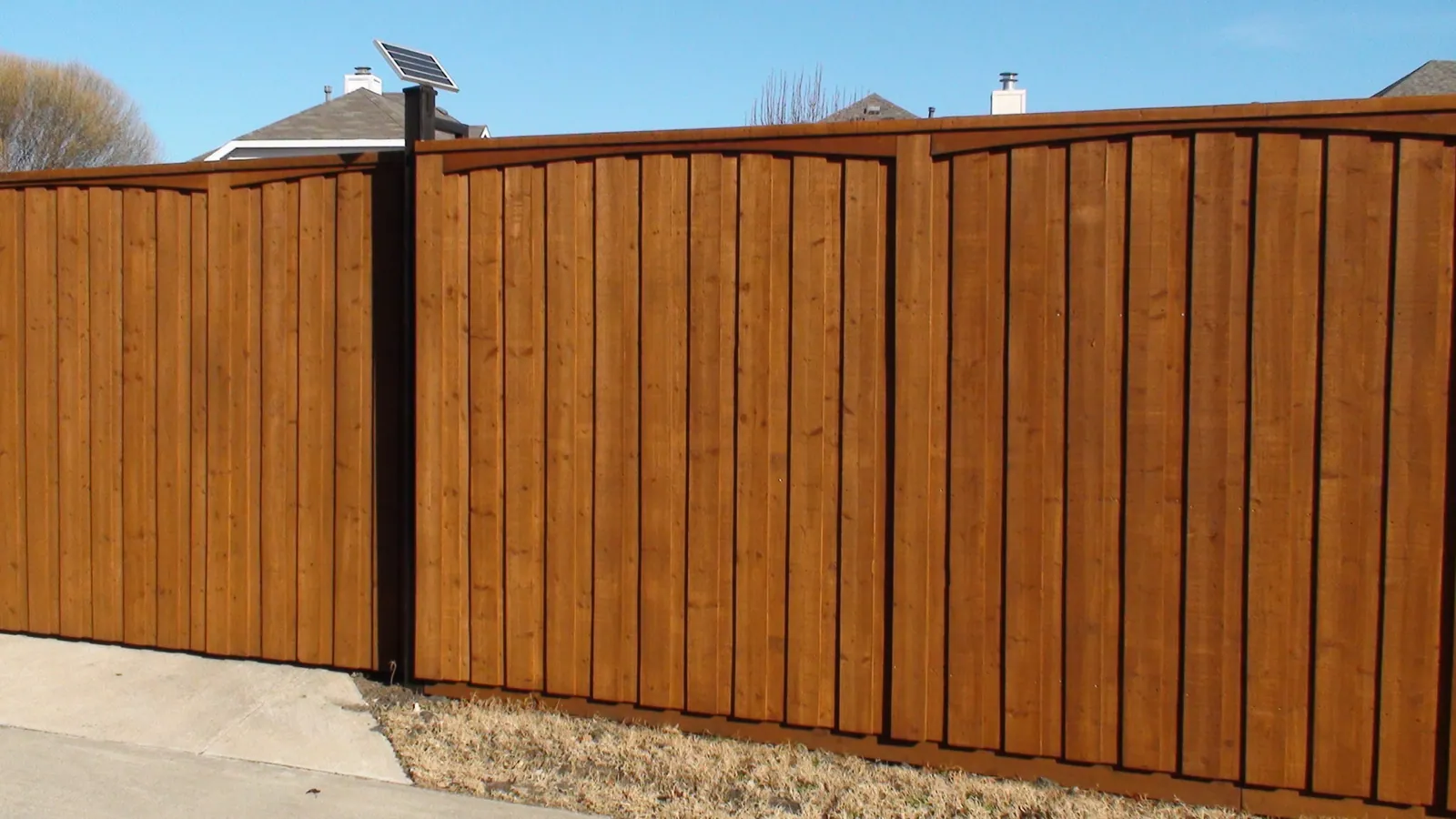 Board on board fence picture frame arches — Fence Max Texas project