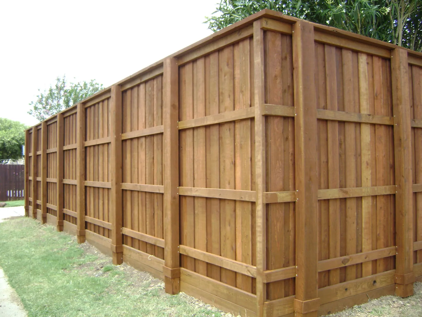 Board on board fence boxed post — Fence Max Texas project