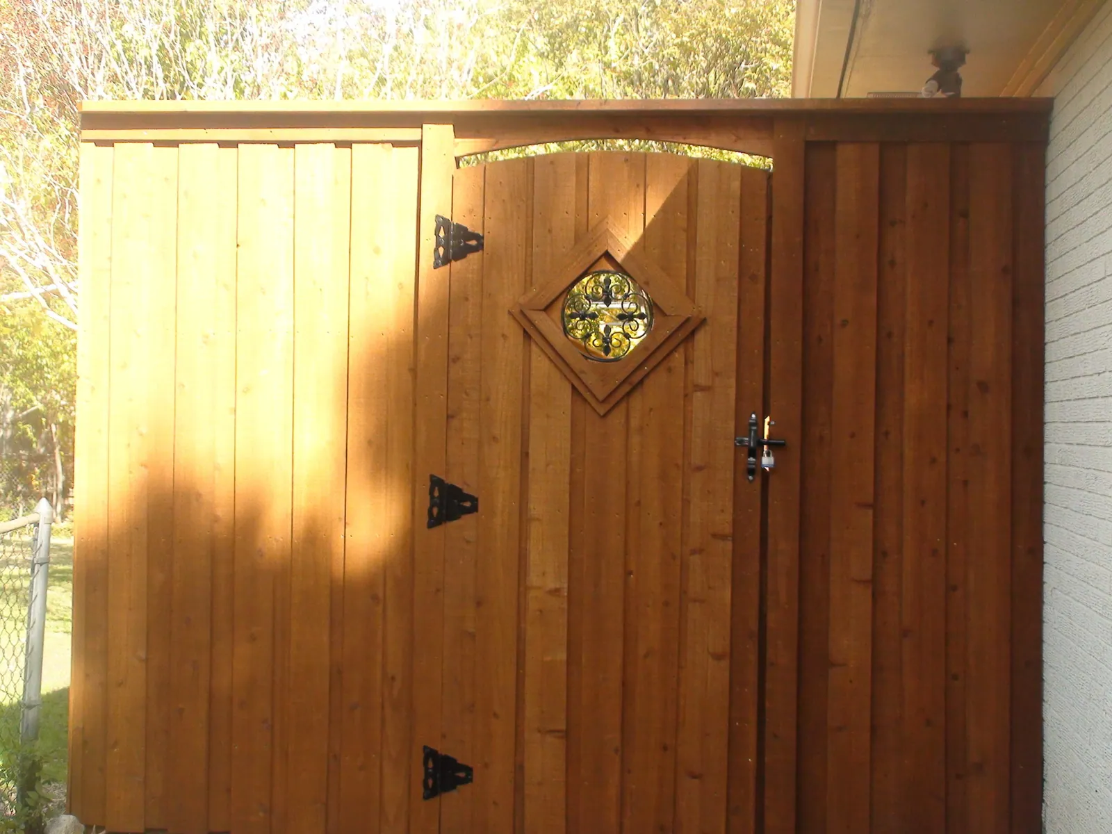 Wood gate see thru insert