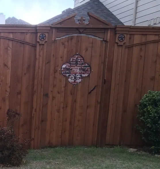 Gate new insert see thru — Fence Max Texas project