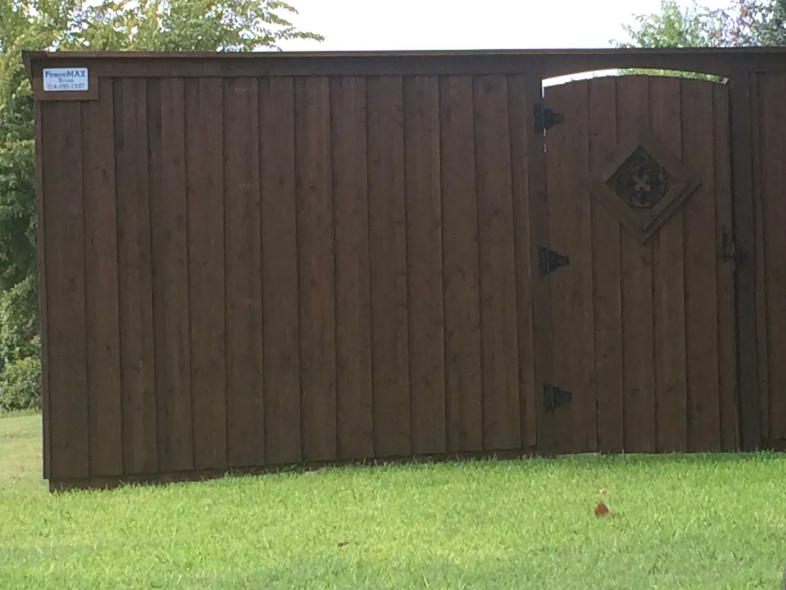 Fence DARK stain — Fence Max Texas project