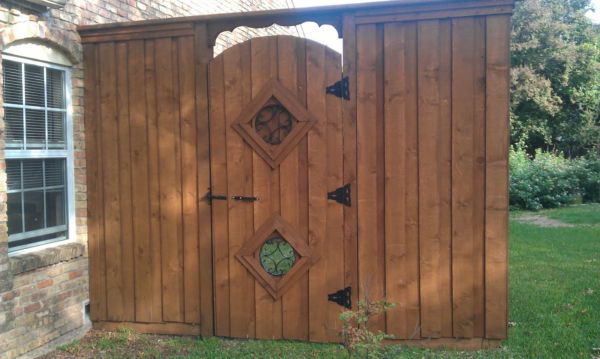 215 - Wood gate with double insert for puppy